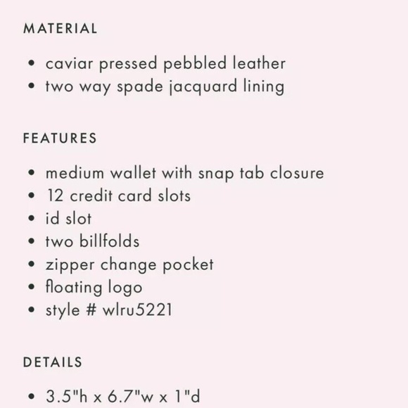 Kate Spade NWT Braylon Wallet Patterson Drive Embellished Blazer Blue - Picture 7 of 12